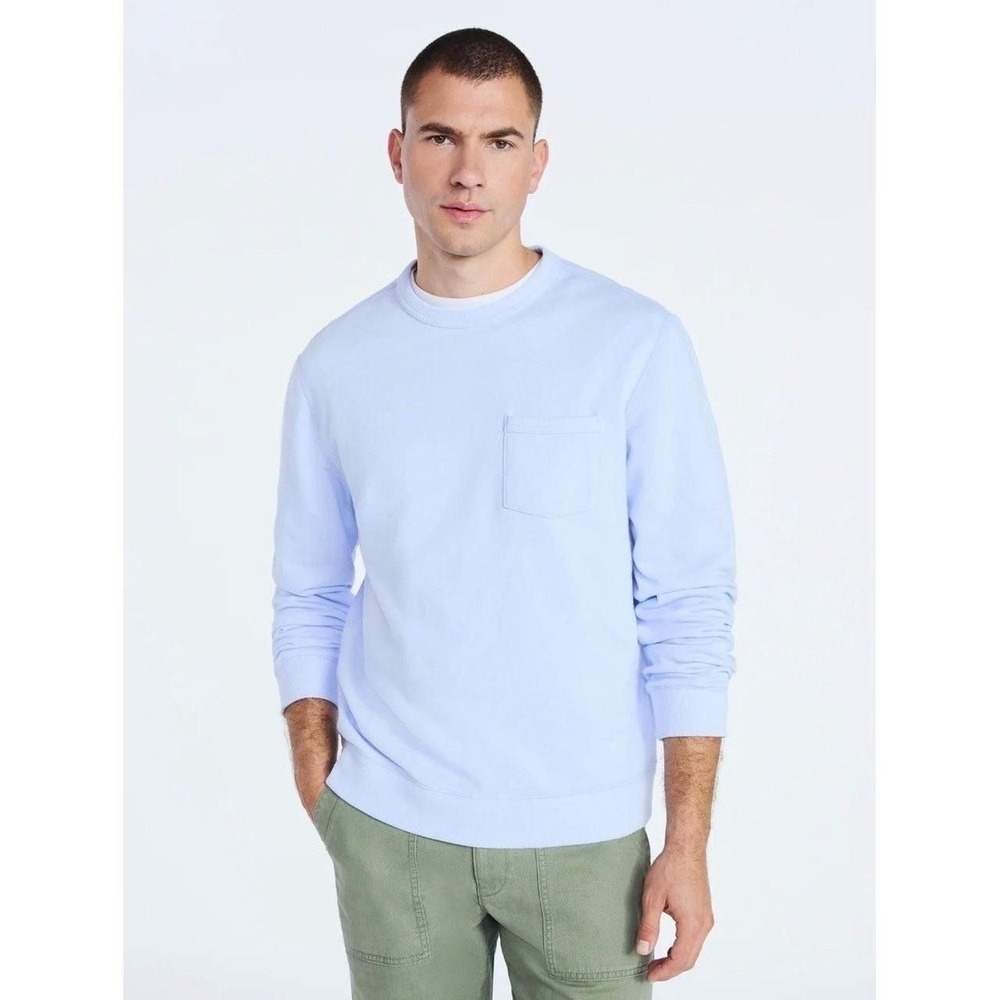 NEW Men's Fleece Crewneck Sweatshirt with Long Sleeves, Sizes 2XL